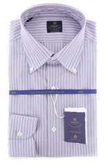 Luigi Borrelli Purple Shirt - Slim - (EV0629780STEFANO) - Parent