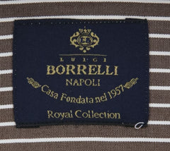 Luigi Borrelli Brown Striped Shirt - (EV064006060STEFANO) - Parent