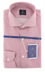 Luigi Borrelli Red Shirt - Slim - 15.5/39 - (EV06402343NANDO)