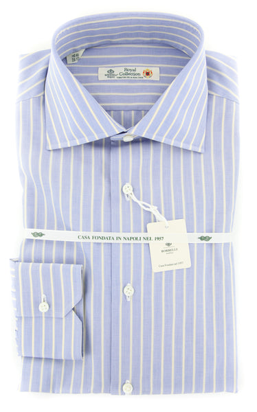Luigi Borrelli Blue Striped Shirt - Slim - (20LB404) - Parent