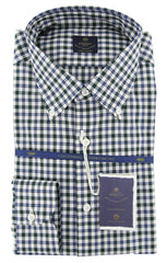 Luigi Borrelli Green Plaid Shirt - Slim - 18/45 - (RC414650PT1)