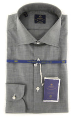 Luigi Borrelli Gray Plaid Shirt - Size 17 (US) / 43 (EU) - (EV06423330RIO)