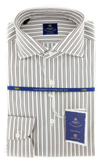 Luigi Borrelli Brown Shirt - Slim - 15.75/40 - (EV06425860NANDO)