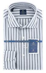 Luigi Borrelli Blue Striped Shirt - 15/38 - (EV06426550ACHILLE)