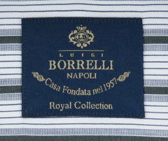 Luigi Borrelli Blue Striped Shirt - (EV06426550ACHILLE) - Parent