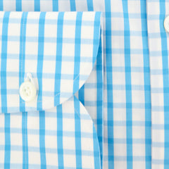 Luigi Borrelli Light Blue Check Shirt - (EV06451872STEFANO) - Parent