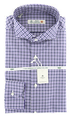 Luigi Borrelli Blue Plaid Shirt - Slim - 17/43 - (80LB4594)