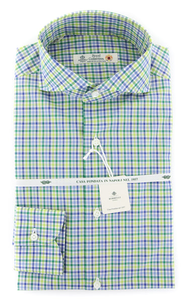 Luigi Borrelli Green Plaid Shirt - Slim - (51LB4595) - Parent