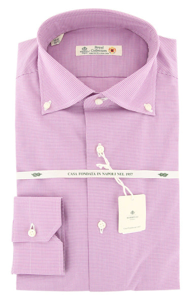 Luigi Borrelli Purple Check Shirt - Extra Slim - (LB5385PU) - Parent
