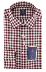 Luigi Borrelli Burgundy Shirt - Slim - 15.75/40 - (EV06RC54940)