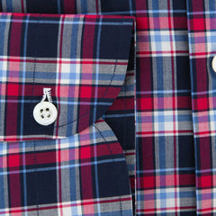 Luigi Borrelli Navy Blue Plaid Shirt - (EV0657580STEFANO) - Parent