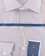 Luigi Borrelli Red Check Shirt - Slim - (EV0668340RIO) - Parent