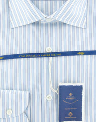 Luigi Borrelli Light Blue Striped Shirt - (EV0669270GIANNI) - Parent
