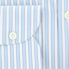 Luigi Borrelli Light Blue Striped Shirt - (EV0669270GIANNI) - Parent