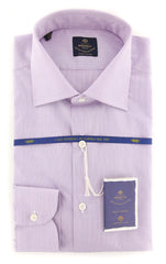 Luigi Borrelli Lavender Purple Check Shirt - 16.5/42 - (EV0679080RIO)