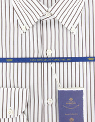 Luigi Borrelli Brown Shirt - Slim - (EV06COSTRSTEFANO) - Parent