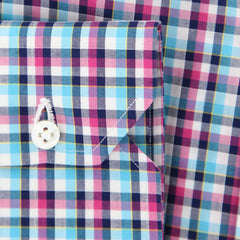 Borrelli Turquoise Plaid Shirt - Slim - (2018032123) - Parent