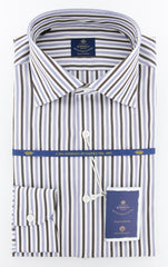 Luigi Borrelli Brown Shirt - Slim - 15.75/40 - (EV0669060GIANNI)
