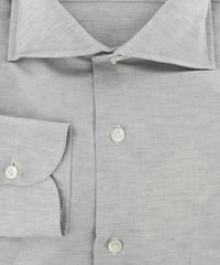 Luigi Borrelli Light Gray Melange Dress Shirt - Slim - (91) - Parent