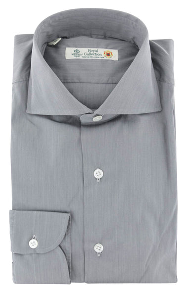 Luigi Borrelli Gray Melange Cotton Shirt - Slim - (305) - Parent