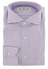Luigi Borrelli Lavender Purple Solid Dress Shirt - Extra Slim 15/38 (8O)