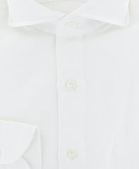 Luigi Borrelli White Solid Cotton Blend Dress Shirt - Slim - (9U) - Parent
