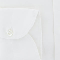Luigi Borrelli White Solid Cotton Blend Dress Shirt - Slim - (9U) - Parent