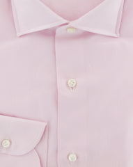 Luigi Borrelli Pink Solid Cotton Dress Shirt - Slim - (8L) - Parent