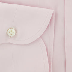 Luigi Borrelli Pink Solid Cotton Dress Shirt - Slim - (8L) - Parent