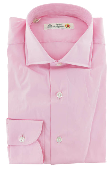 Luigi Borrelli Pink Solid Cotton Blend Shirt - Slim - (295) - Parent