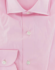 Luigi Borrelli Pink Solid Cotton Blend Shirt - Slim - (295) - Parent