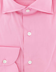Luigi Borrelli Pink Solid Cotton Shirt - Slim - (301) - Parent