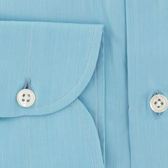 Luigi Borrelli Turquoise Melange Cotton Shirt - Slim - (309) - Parent