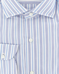 Luigi Borrelli Light Blue Striped Cotton Shirt - Slim - (226) - Parent