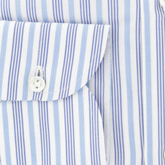 Luigi Borrelli Light Blue Striped Cotton Shirt - Slim - (226) - Parent