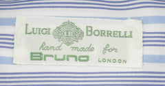 Luigi Borrelli Light Blue Striped Cotton Shirt - Extra Slim - (226) - Parent