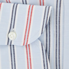 Luigi Borrelli Light Blue Striped Dress Shirt - Slim - (9X) - Parent