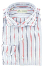 Luigi Borrelli Light Blue Striped Shirt - Slim - 17/43 - (283)