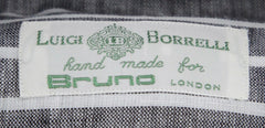 Luigi Borrelli Dark Gray Striped Linen Shirt - Slim - (ZY) - Parent