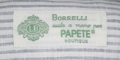 Luigi Borrelli Light Gray Striped Linen Shirt - Slim - (ZJ) - Parent