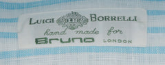 Luigi Borrelli Light Blue Striped Linen Dress Shirt - X Slim - (107) - Parent