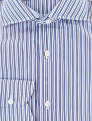 Luigi Borrelli Blue Striped Cotton Shirt - Slim - (282) - Parent