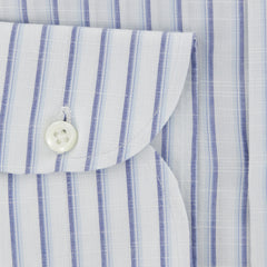 Luigi Borrelli Light Blue Striped Dress Shirt - Slim - (82) - Parent