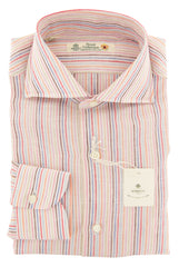 Luigi Borrelli Multi-Colored Striped Shirt - Slim - 14.5/37 - (ZU)