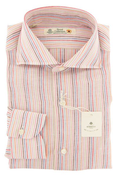 Luigi Borrelli Multi-Colored Striped Shirt - Slim - (ZU) - Parent