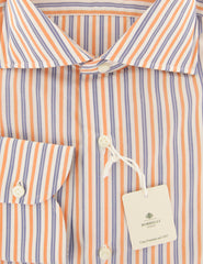 Luigi Borrelli Orange Striped Cotton Shirt - Slim - (ZR) - Parent