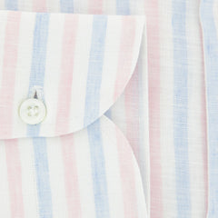 Luigi Borrelli Pink Striped Linen Shirt - Extra Slim - (ZW) - Parent