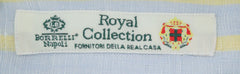 Luigi Borrelli Light Blue Striped Linen Dress Shirt - X Slim - (92) - Parent
