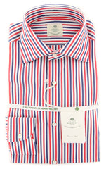 Luigi Borrelli Red Shirt - Slim - 15.5/39 - (EV06TS100940)