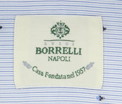Luigi Borrelli Light Blue Foulard Cotton Shirt - Extra Slim - (6X) - Parent
